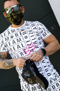 Zelené maskáčové rúško - 100% bavlna 