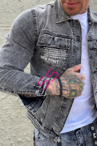 Pánska denim bunda+