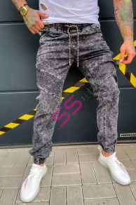 Štýlové pánske rifle s gumeným pásom+