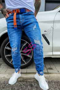 Štýlové pánske rifle s opaskom+