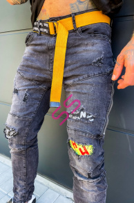 Štýlové pánske rifle s opaskom+