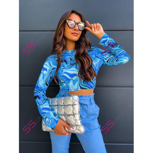 Vzorovaný crop-top ARABELLA+