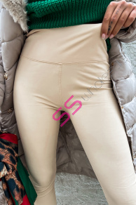 Koženkové zateplené legíny+