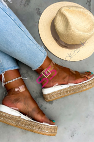 Transparentné sandále espadrilky NEISHA+