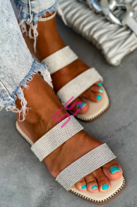 Šľapky zdobené kamienkami ONELLA+