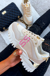 Krémové dámske tenisky NORMA+