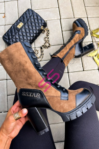 Kotníkové šnúrovacie čižmy MAISHA+