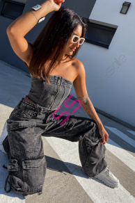 Denim top na zips SURIYA+