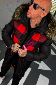 Pánska bunda s neodnímateľnou kapucňou+