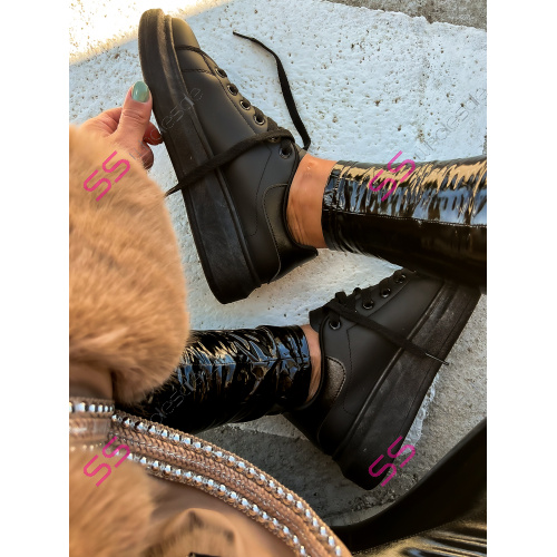 Čierne platformové tenisky CORINA-