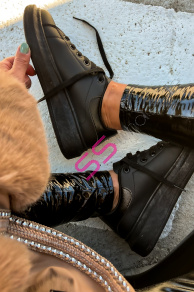 Čierne platformové tenisky CORINA-