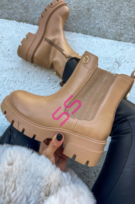 Hnedé členkové čižmy BERCINA+