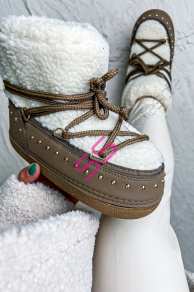 Hnedé dámske snehule KINDRA+