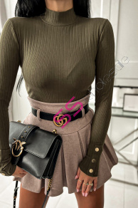 Vrúbkované tričko s dlhým rukávom NICOLA+