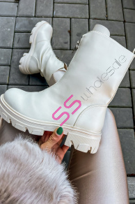 Krémové čižmy ZUZANA+