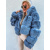 Koženková kožušinová bunda s kapucňou CALLIE*