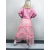 Dlhá ružová sukňa s gumeným pásom LENALEE