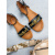 Elegantné sandále so zlatou ozdobou ROSALYN*