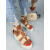 Béžové platformové sandále na viazanie DAPHNE*