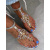 Strieborné sandále zdobené kamienkami PENNY*