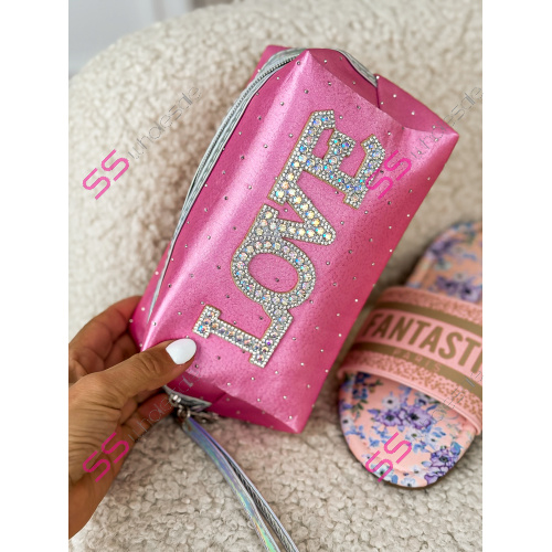 Kabelka zdobená kamienkami LOVE-