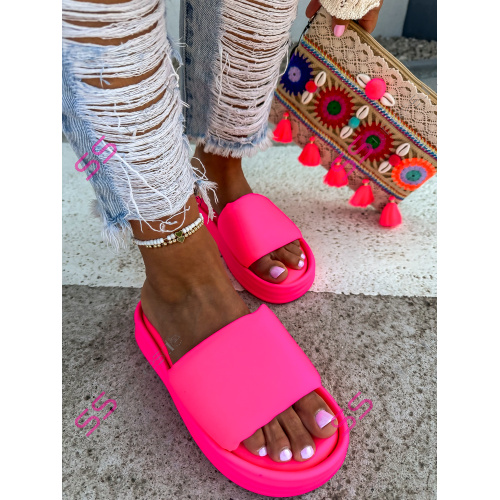 Neónovo-ružové šľapky AVIVA-