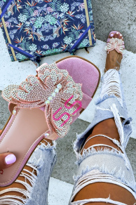 Dámske šľapky zdobené kamienkami LAYLA+