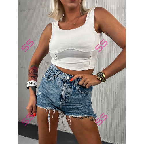 Biely crop-top CALLIENA+