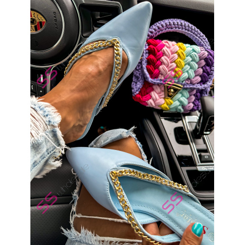 Dámske šľapky so zlatou ozdobou BRYNN-