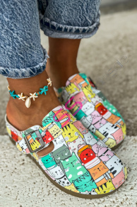 Vzorované zdravotnícke šľapky MALIA