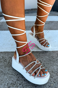 Platformové sandále na viazanie JETTA-