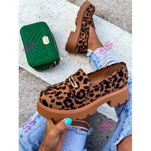 Mokasíny so zlatou ozdobou EDWINA-