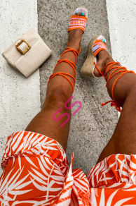 Platformové sandále na viazanie CRISTINA-