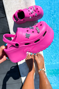 Gumené papuče so striebornými ozdobami NEYA+