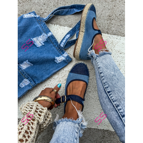 Denim sandálové espadrilky AMERICA+