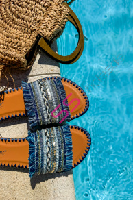 Šľapky zdobené flitrami KAILYN+