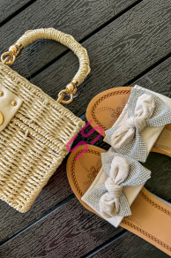 Dámske šľapky s mašlou MENORA-