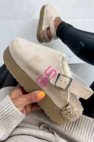 Teplé semišové papuče KARLA-