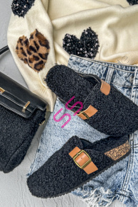 Teplé teddy papuče KARRIE-