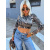 Vzorovaný crop-top ARABELLA+