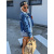 Tmavomodrý dámsky denim kabát LOTTIE+