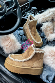 Semišové členkové čižmy DELILA+