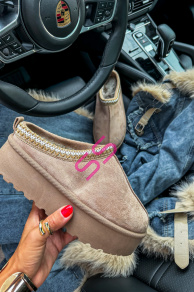 Teplé semišové topánky JACEY+