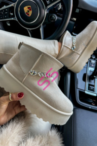 Dámske snehule so striebornou ozdobou YARA-