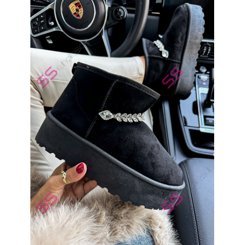 Dámske snehule so striebornou ozdobou YARA-