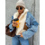 Prémium zateplená extravagantná denim bunda IVANA+