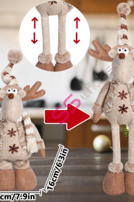 Vianočný sob s vysúvacími nohami+