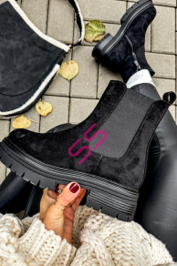 Semišové členkové čižmy HOLLY+