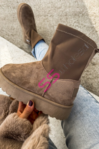 Semišové členkové čižmy DORETTA+