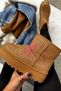 Dámske snehule zdobené nitmi MECCA-